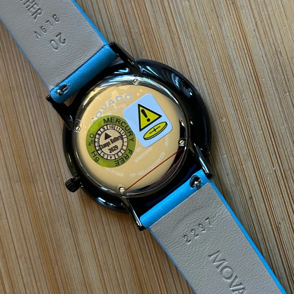 Movado Modern 47 Watch With 40mm Blue Face & Blue Leather Band